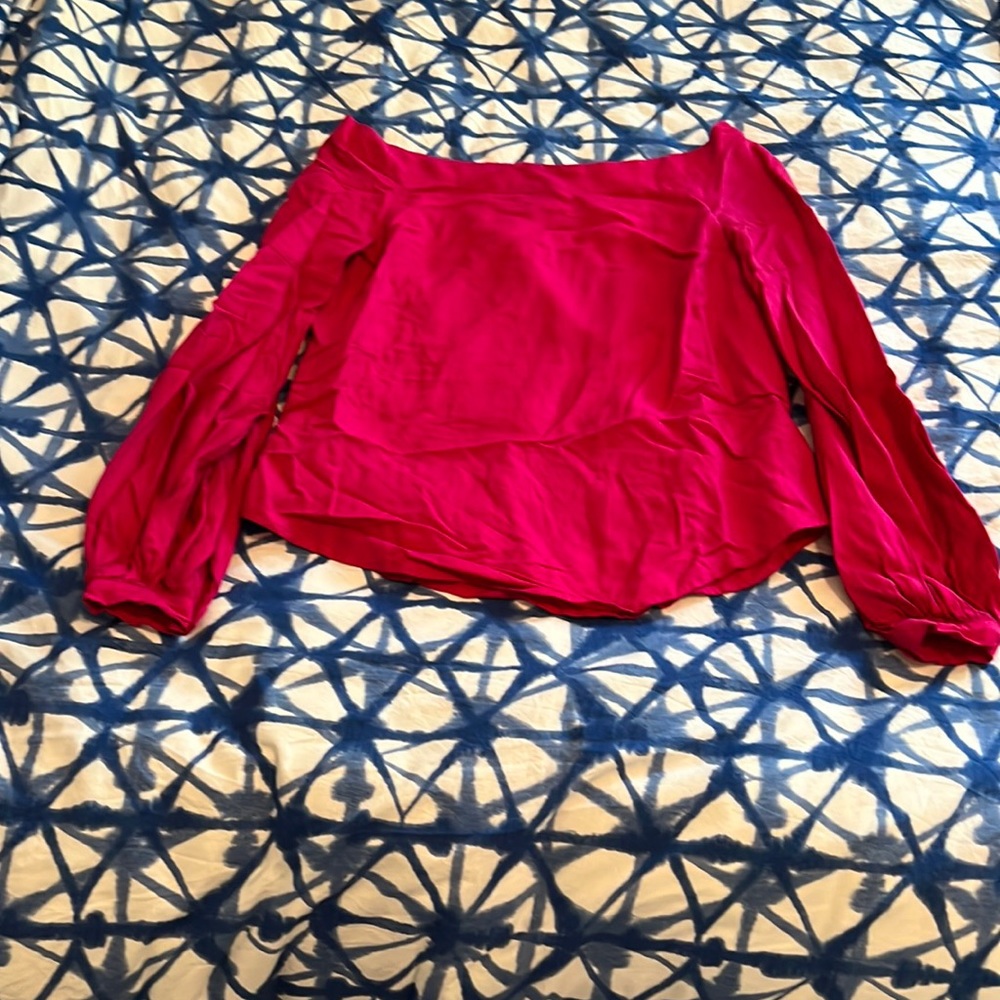 Anthrpologie Off the should balloon sleeve blouse